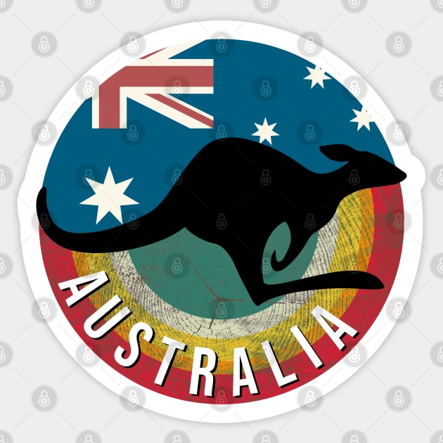 Retro Kangaroo Sticker by PlusAdore